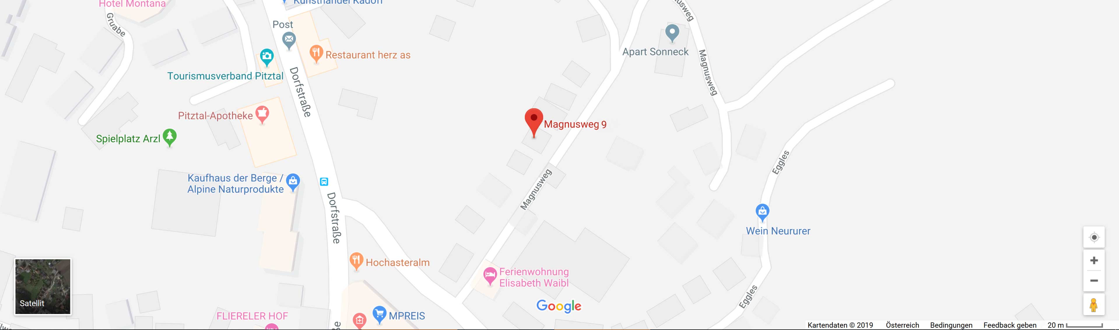 anfahrt ferienhaus arzl
